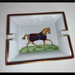 Hermes Equestrian Horse Porcelain Ashtray